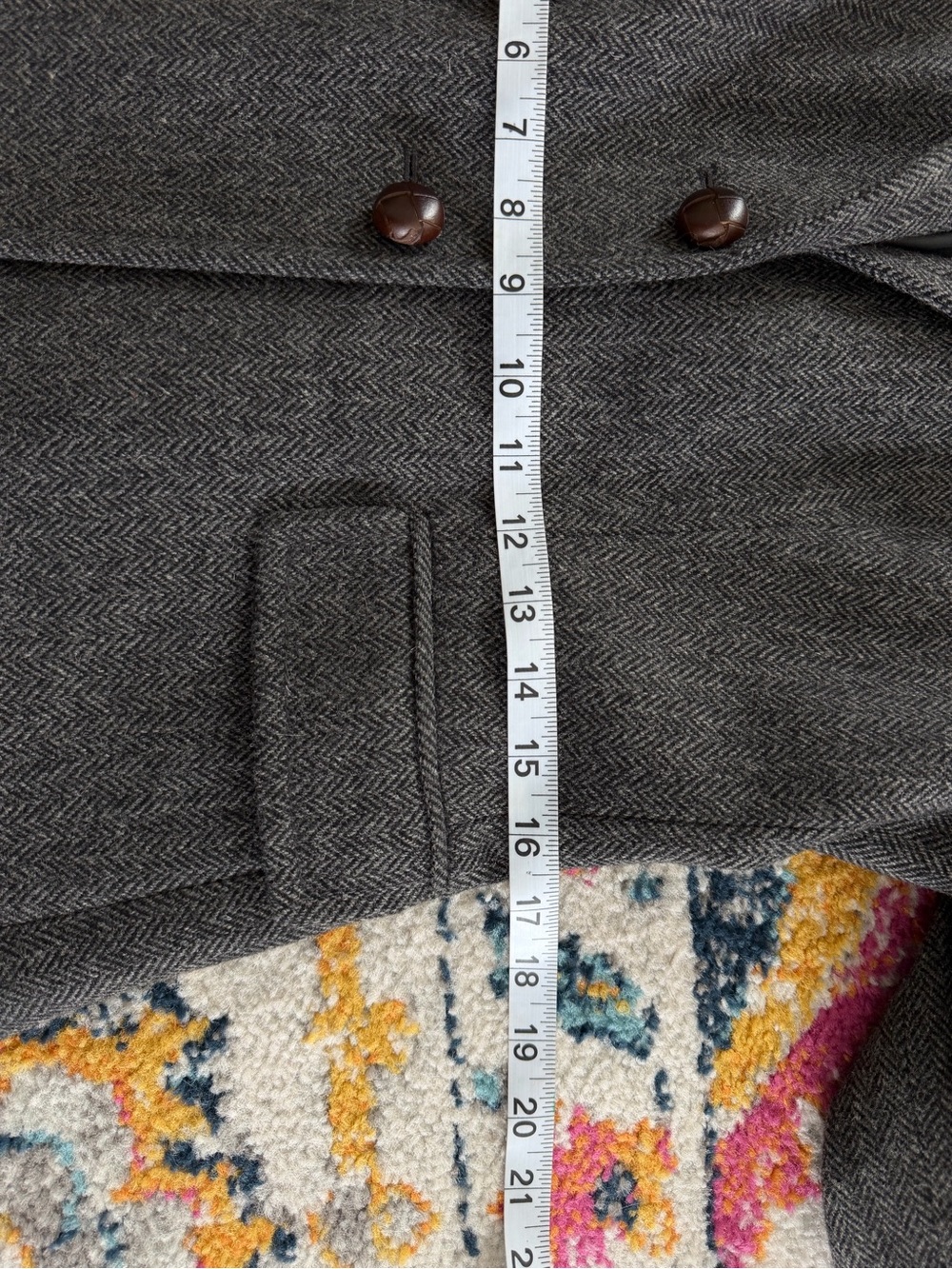 J. Crew 100% Wool Hack ing Blazer in Gray Herringbone Size 6 Preppy Academia - Picture 13 of 15